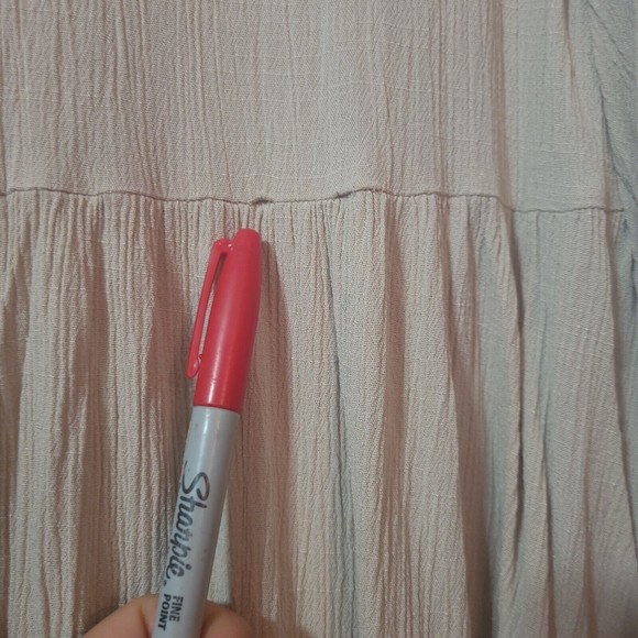 By Together V-Neck Embroidered Floral Sleeve Babydoll Tee Shirt Women's S Small - Picture 6 of 6